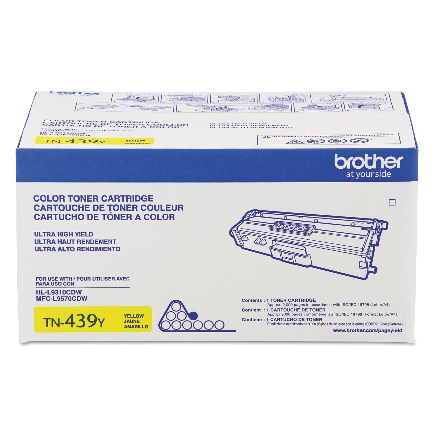 Brother TN439Y Ultra High-Yield Toner, 9,000 Page-Yield, Yellow