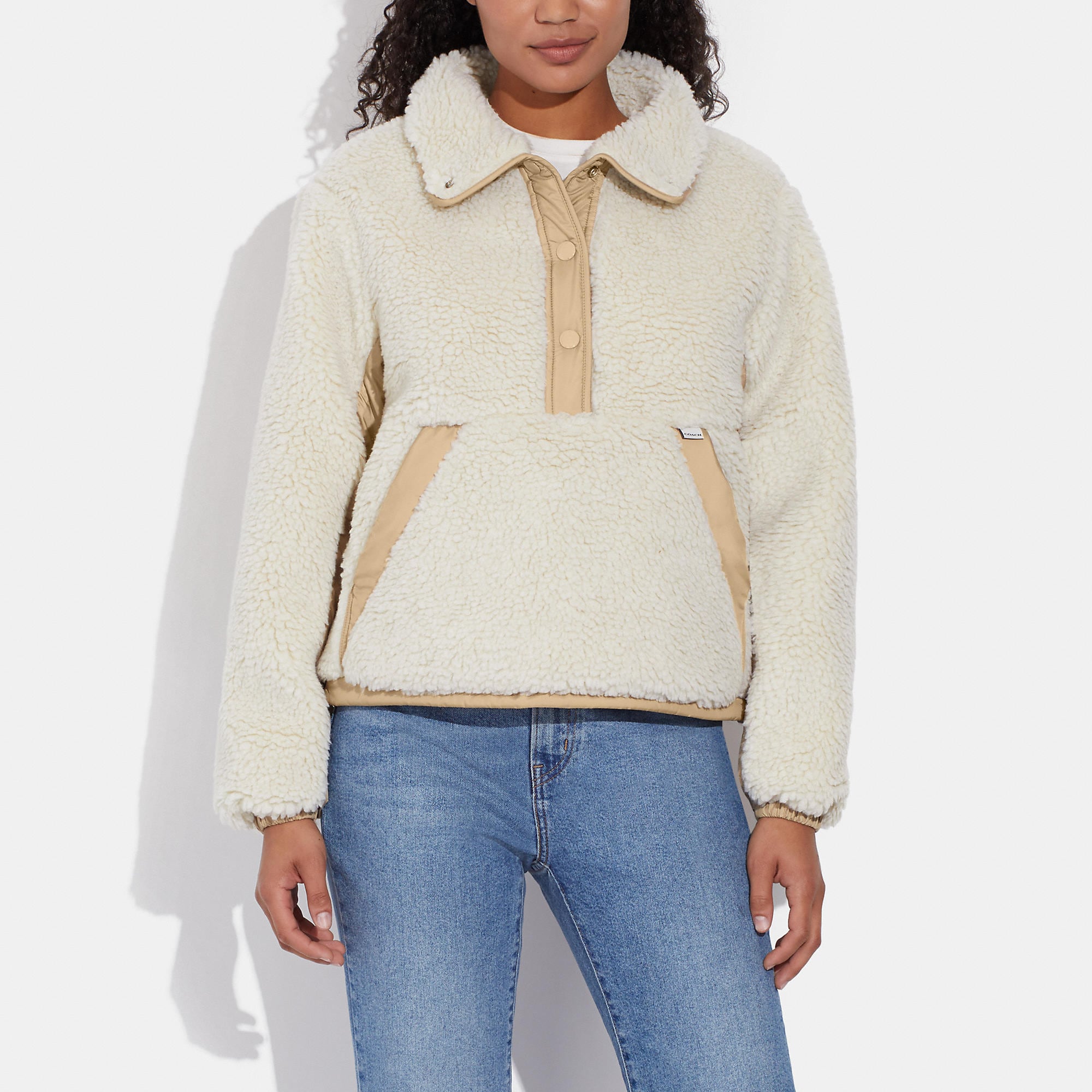 Coach Outlet Sherpa Pull Over In Recycled Polyester