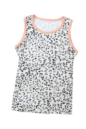 Leopard Round Neck Sleeveless Tank