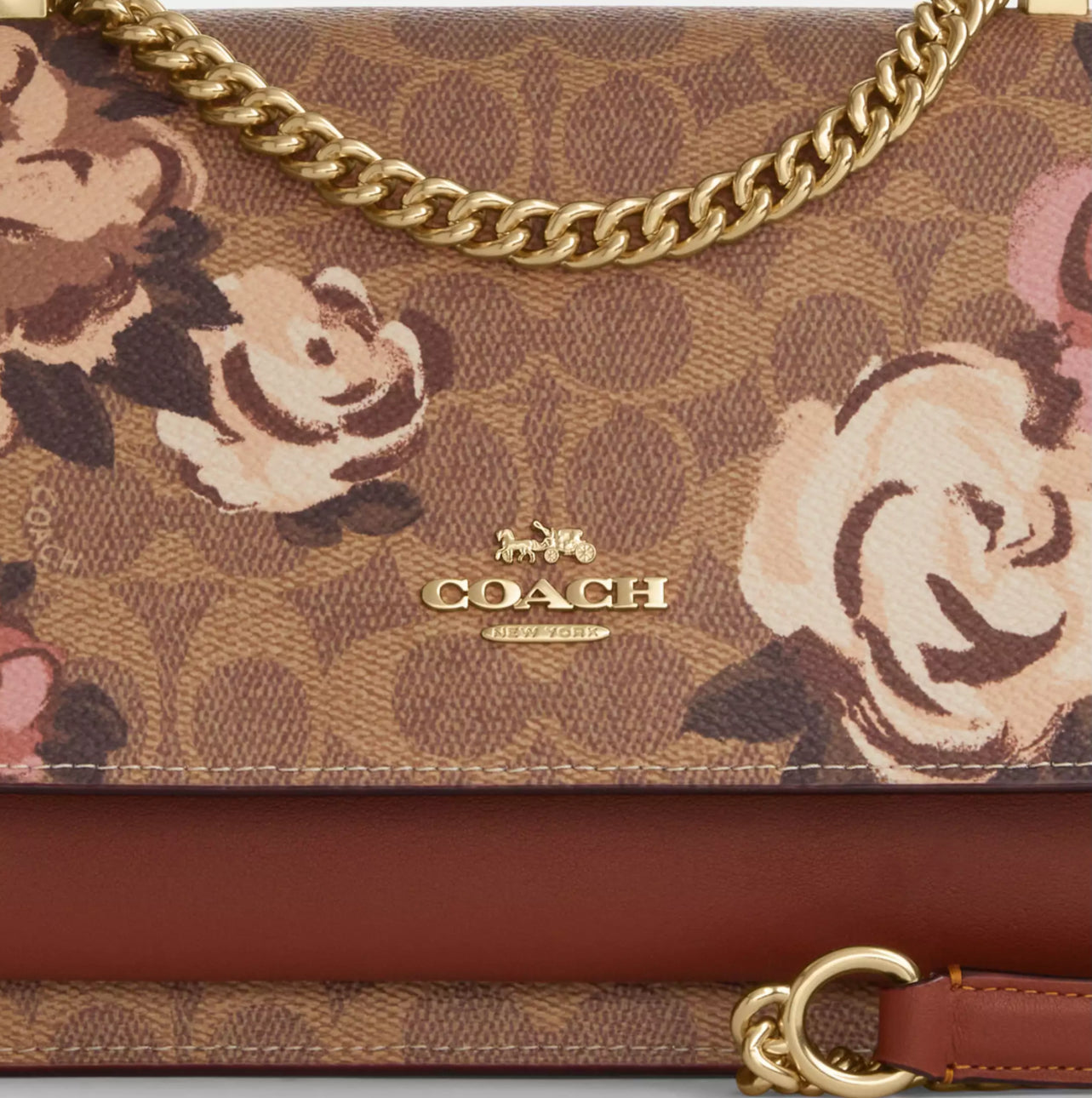 Coach Klare Crossbody Bag In Signature Canvas & Leather With
Rose Print