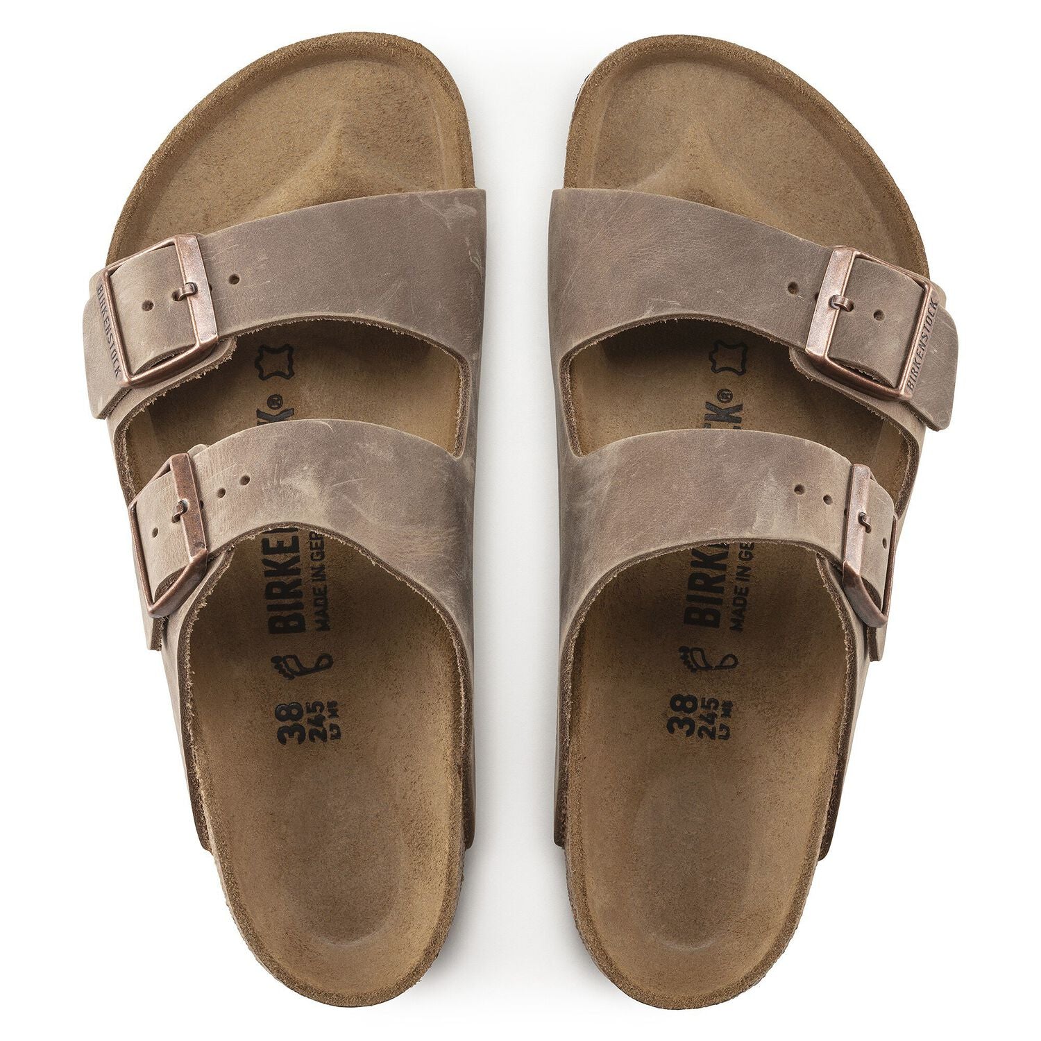 Birkenstock Arizona Oiled Leather in Tobacco Brown