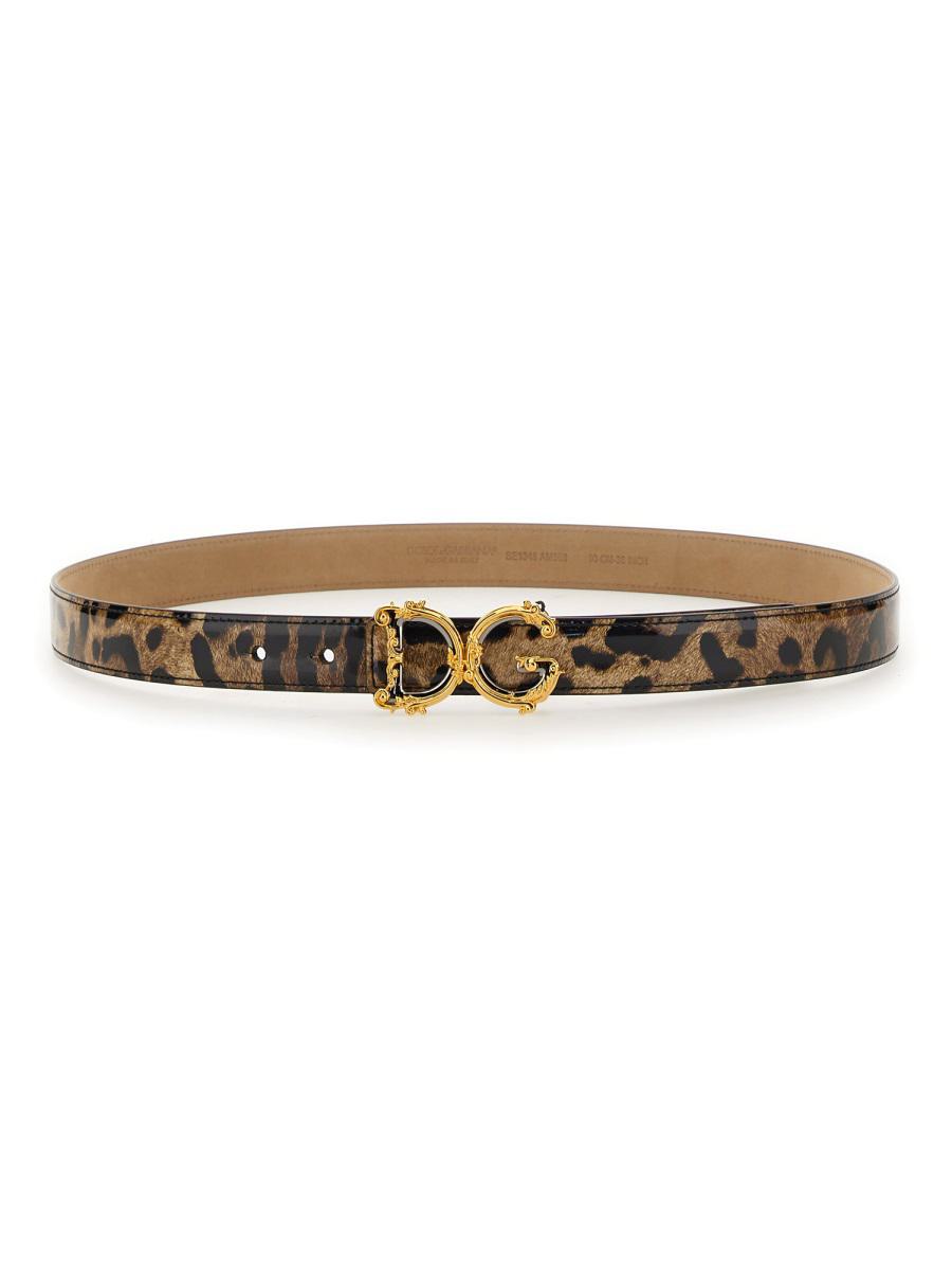 Dolce & Gabbana Leopard Print Belt