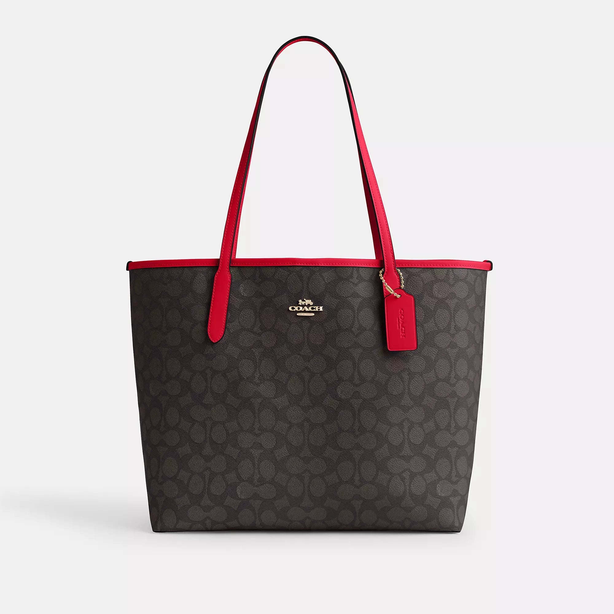 Coach Outlet City Tote Bag In Signature Canvas