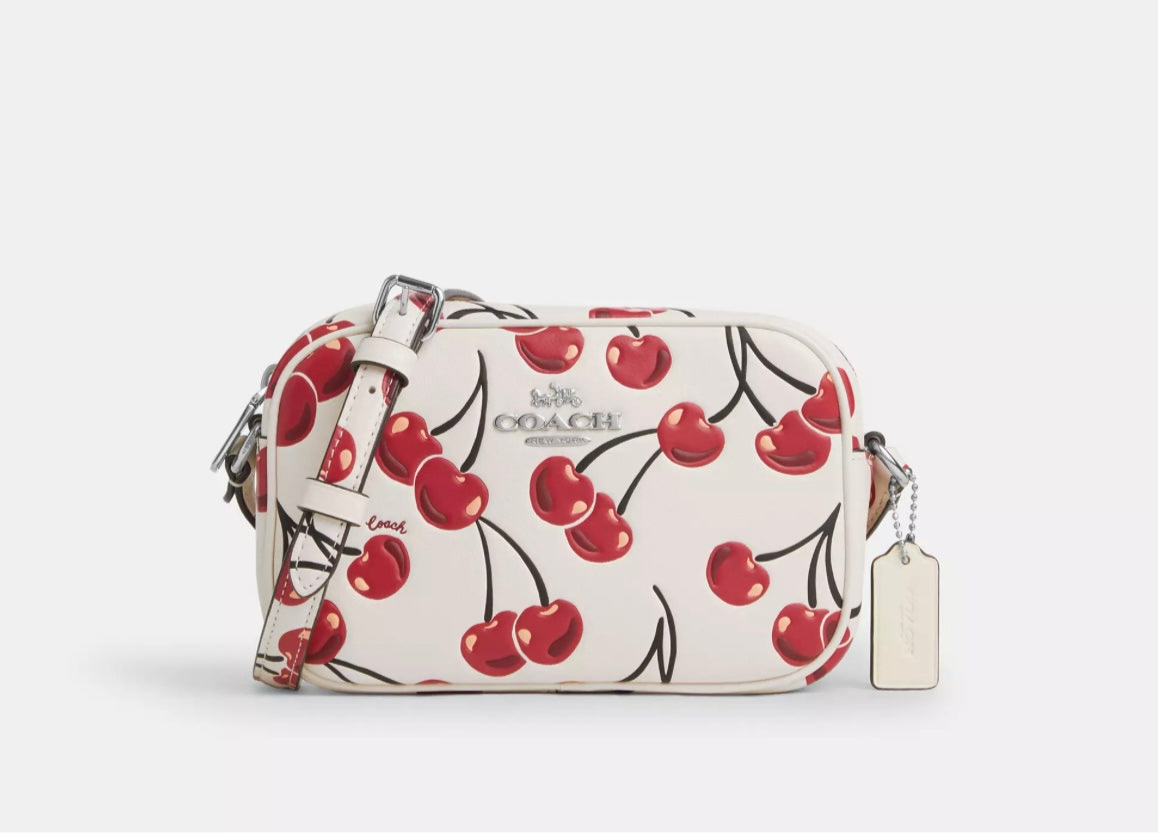 NWT Coach Mini Jamie Camera Bag With Cherry Print