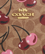 NWT Coach Mini Jamie Camera Bag In Signature Canvas With Cherry Print