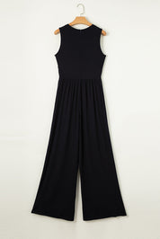 Round Neck Sleeveless Jumpsuit