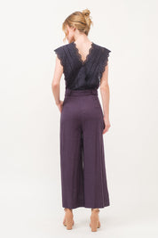 And The Why Laced Surplice Tie Waist Jumpsuit