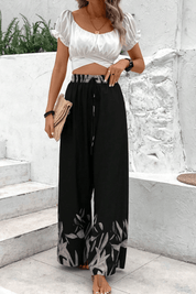 Honey Drawstring High Waist Relax Fit Long Pants