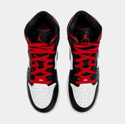 Air Jordan 1 Retro Mid Gym Red Grade School Lifestyle Shoes (Black/Red) Free Shipping