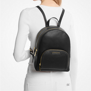 Michael Kors Jaycee Pebble Leather Medium Backpack In Black