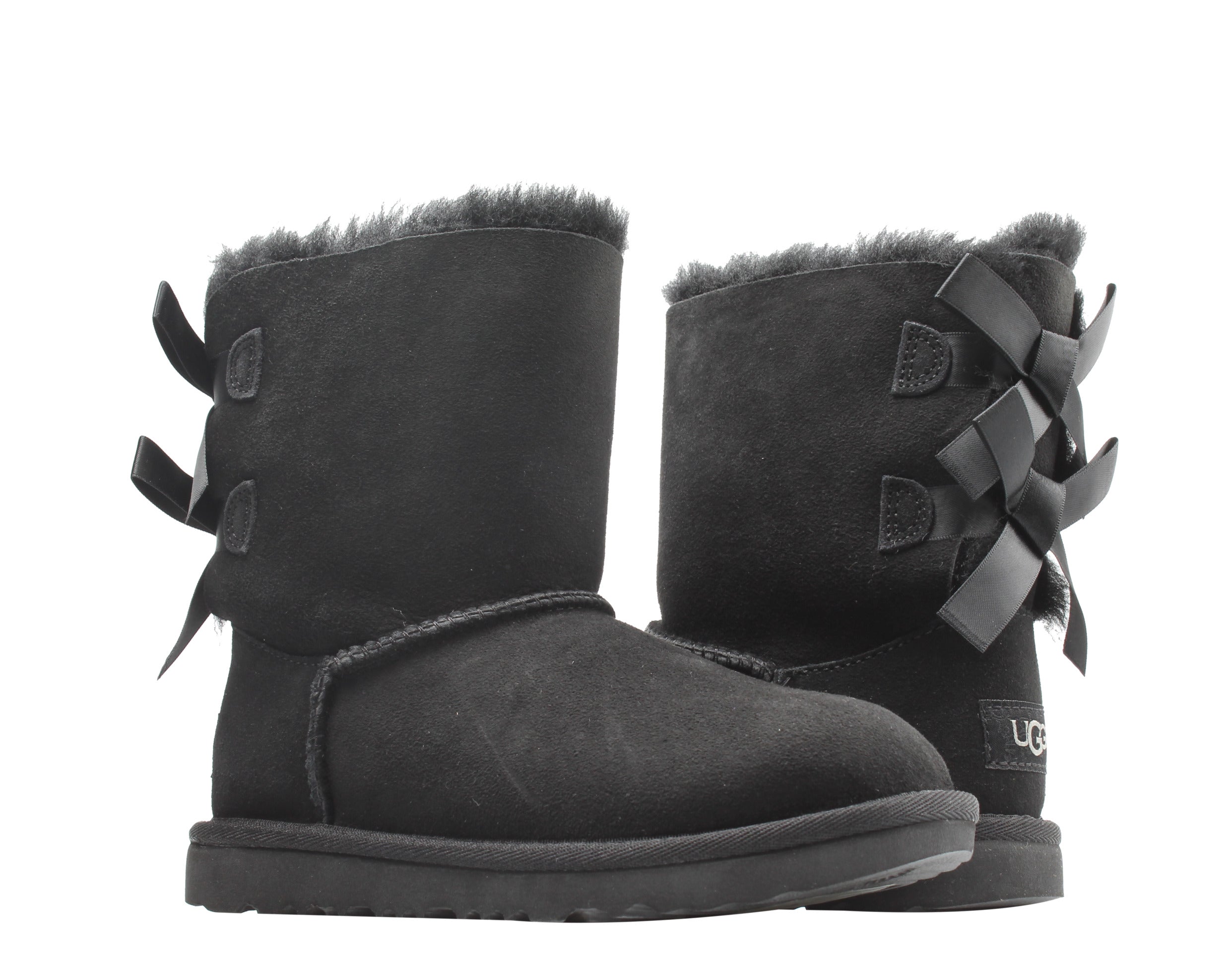 UGG Australia Bailey Bow II Black Big Kids Boots 1017394K-BLK