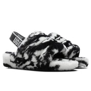 UGG Fluff Yeah Slide Marble Black  W-1122554-BLK Women's