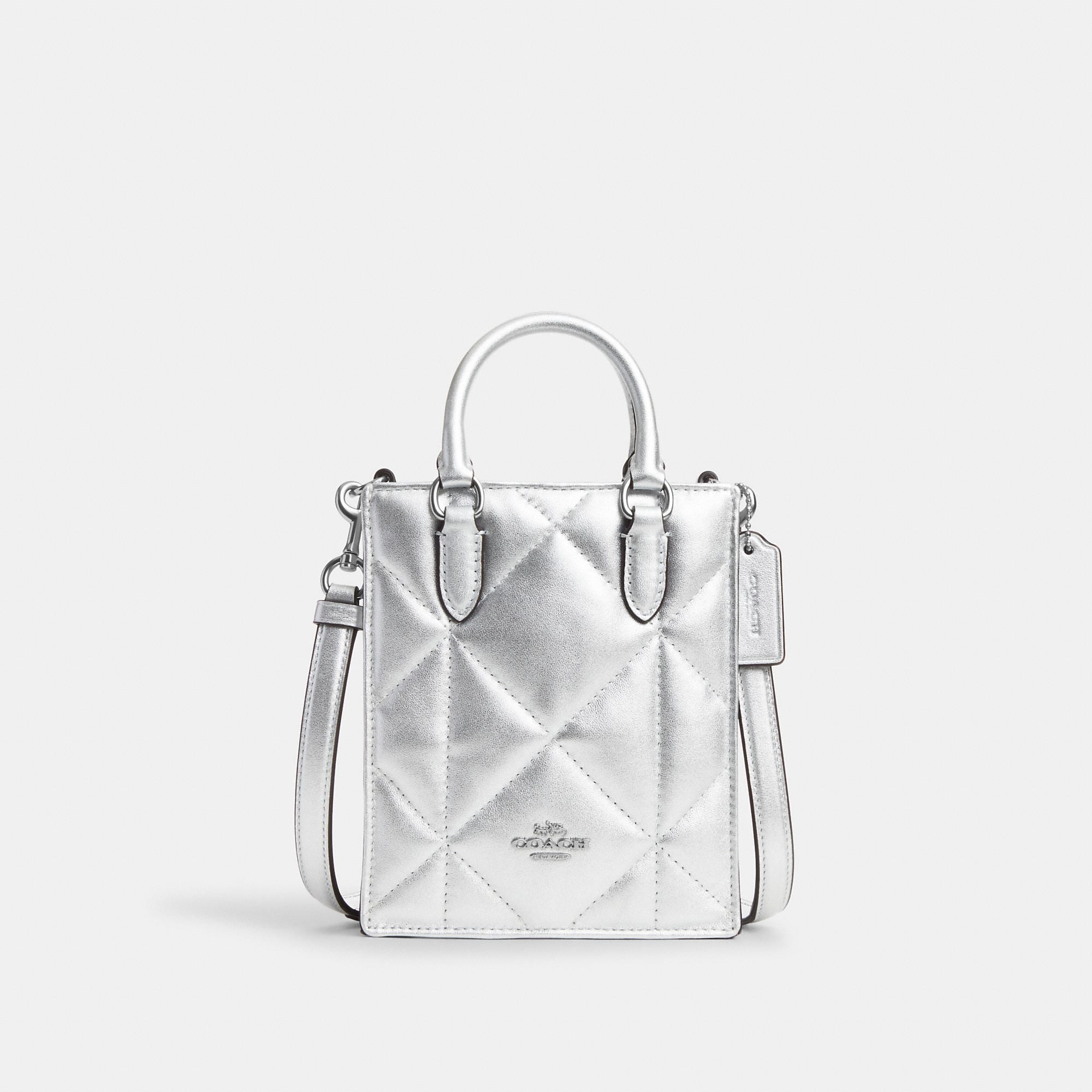 Coach Outlet North South Mini Tote With Puffy Diamond Quilting