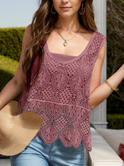 Cutout Wide Strap Cover-Up