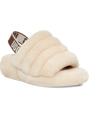 Fluff Yeah Womens Shearling Slingback Slide Slippers