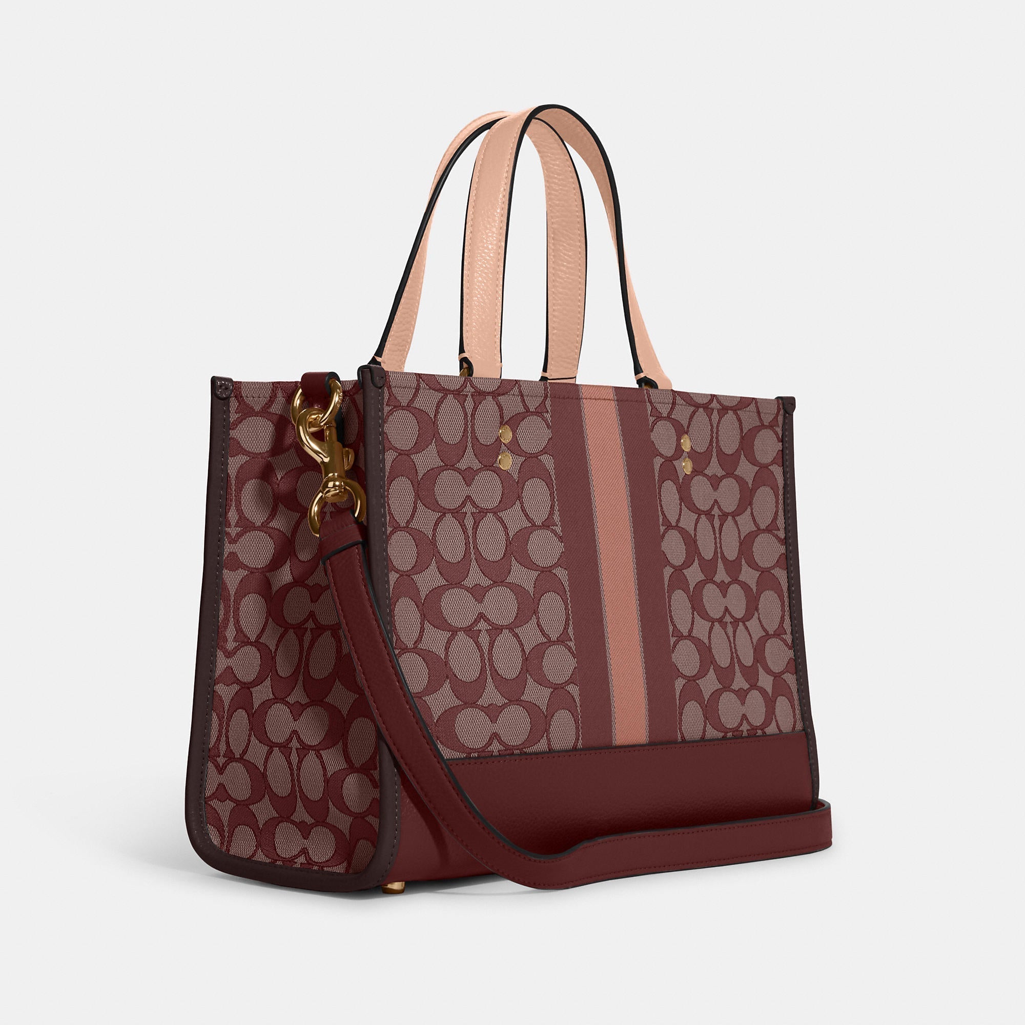 Coach Outlet Dempsey Carryall In Signature Jacquard With Stripe And Coach Patch