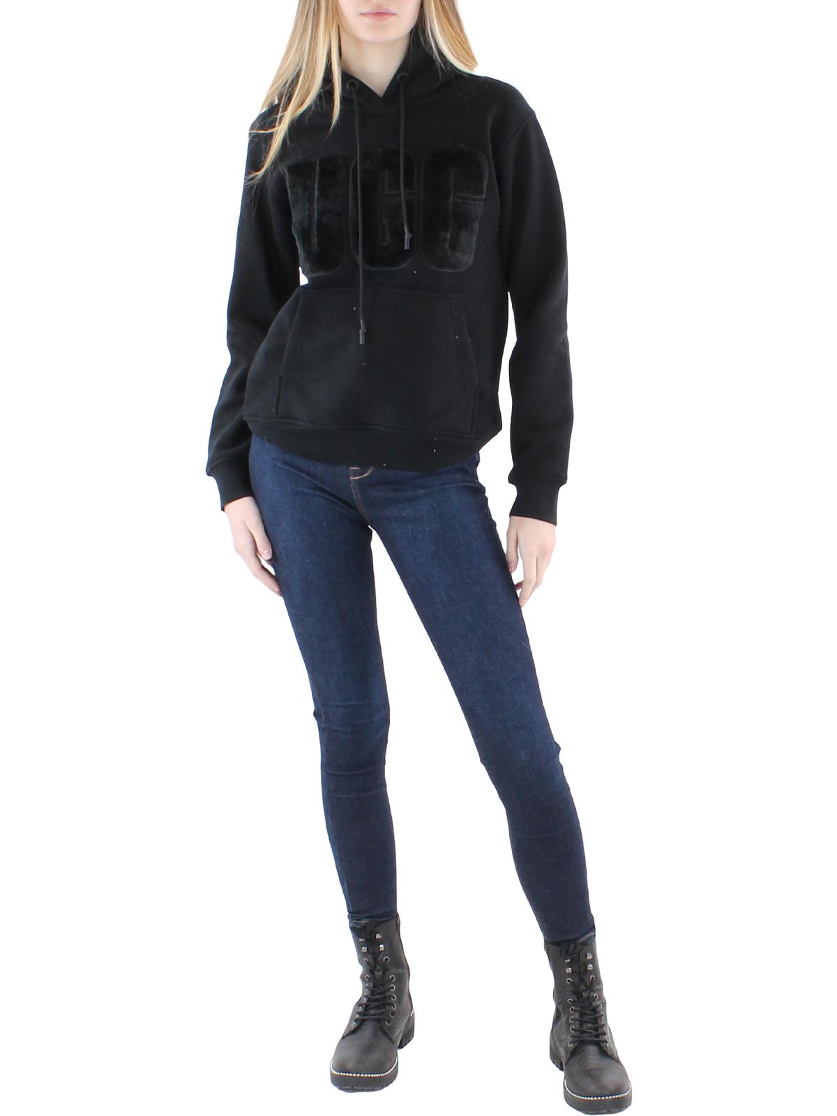 Womens Fuzzy Logo Hoodie