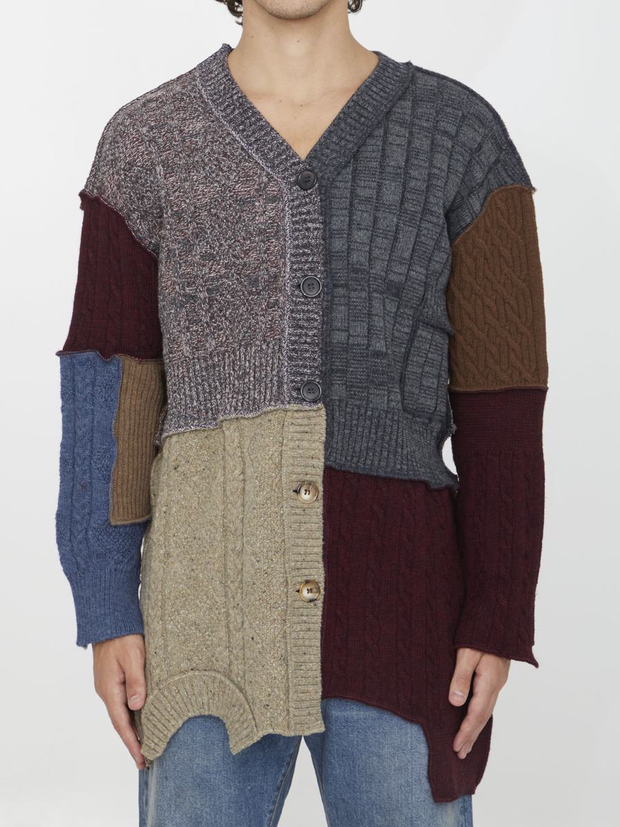 Patchwork Distressed Cardigan