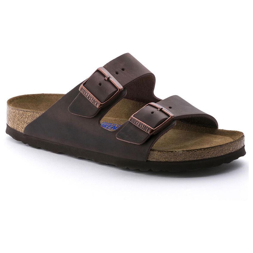 Birkenstock Arizona Oiled Leather Soft Footbed Sandal in Habana