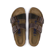 Birkenstock Arizona Oiled Leather Soft Footbed Sandal in Habana