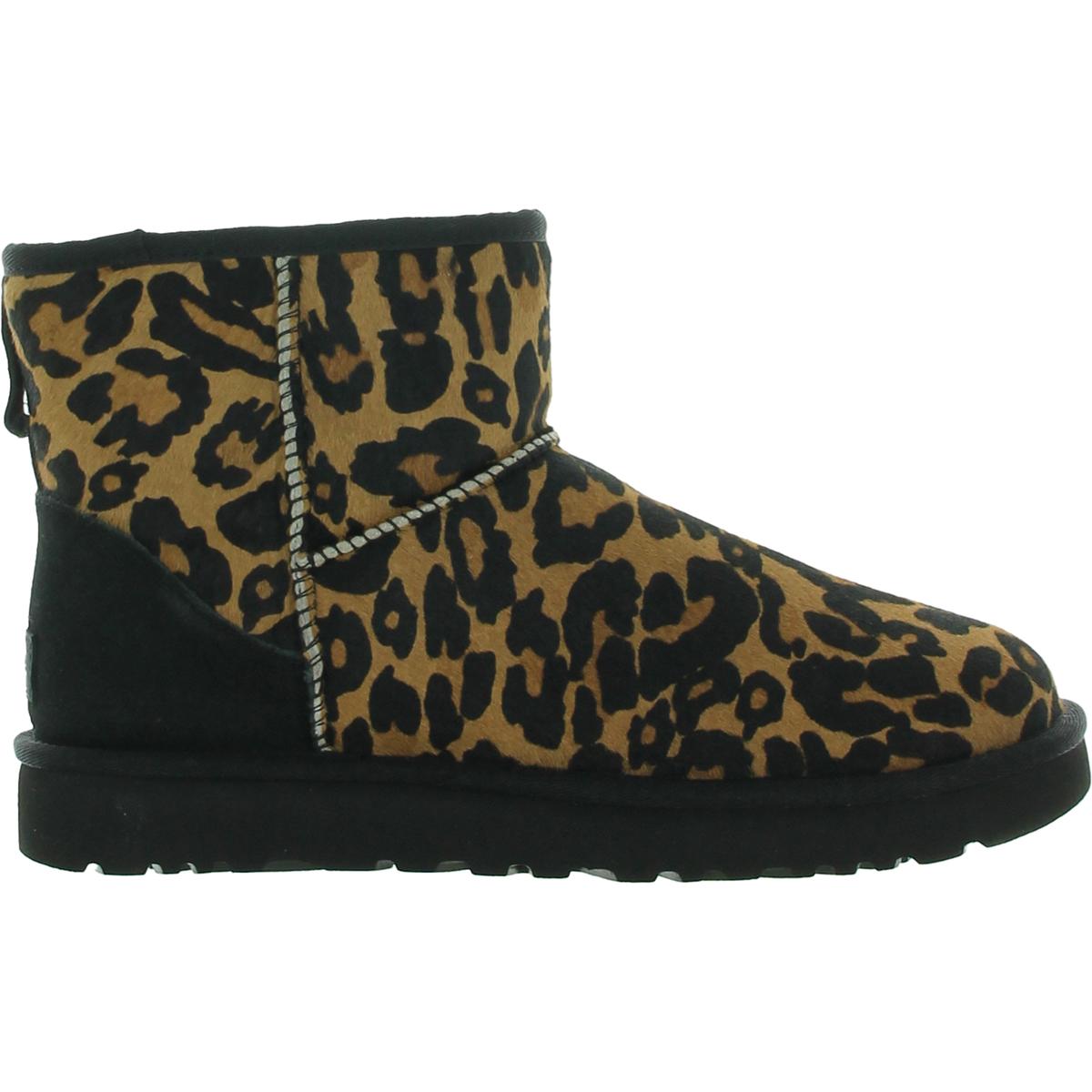 Classic Mini Panther Womens Cow Hair Faux Fur Lined Shearling Boots