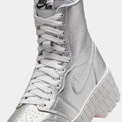 Air Jordan 1 Brooklyn Womens Lifestyle Shoes (Silver)