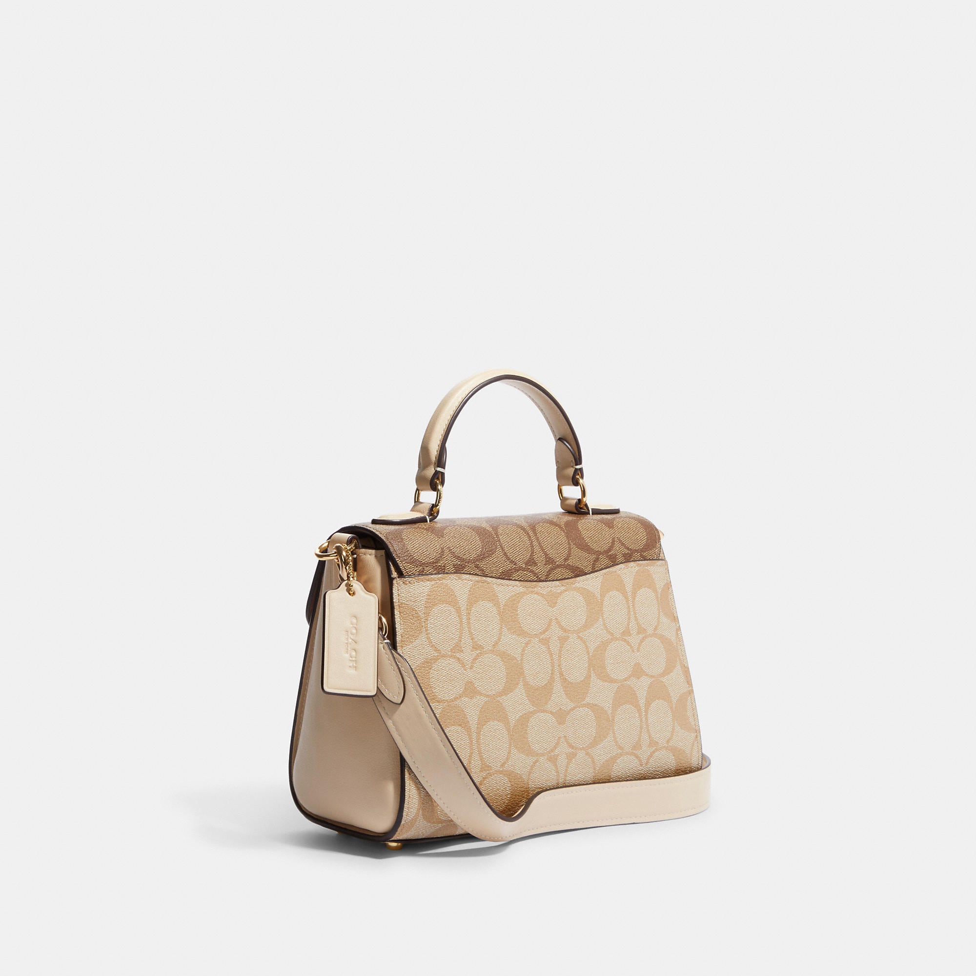 Coach Outlet Morgan Top Handle Satchel In Blocked Signature Canvas