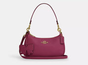 Coach Teri Shoulder/ Crossbody Bag With Bow Charm In Pink