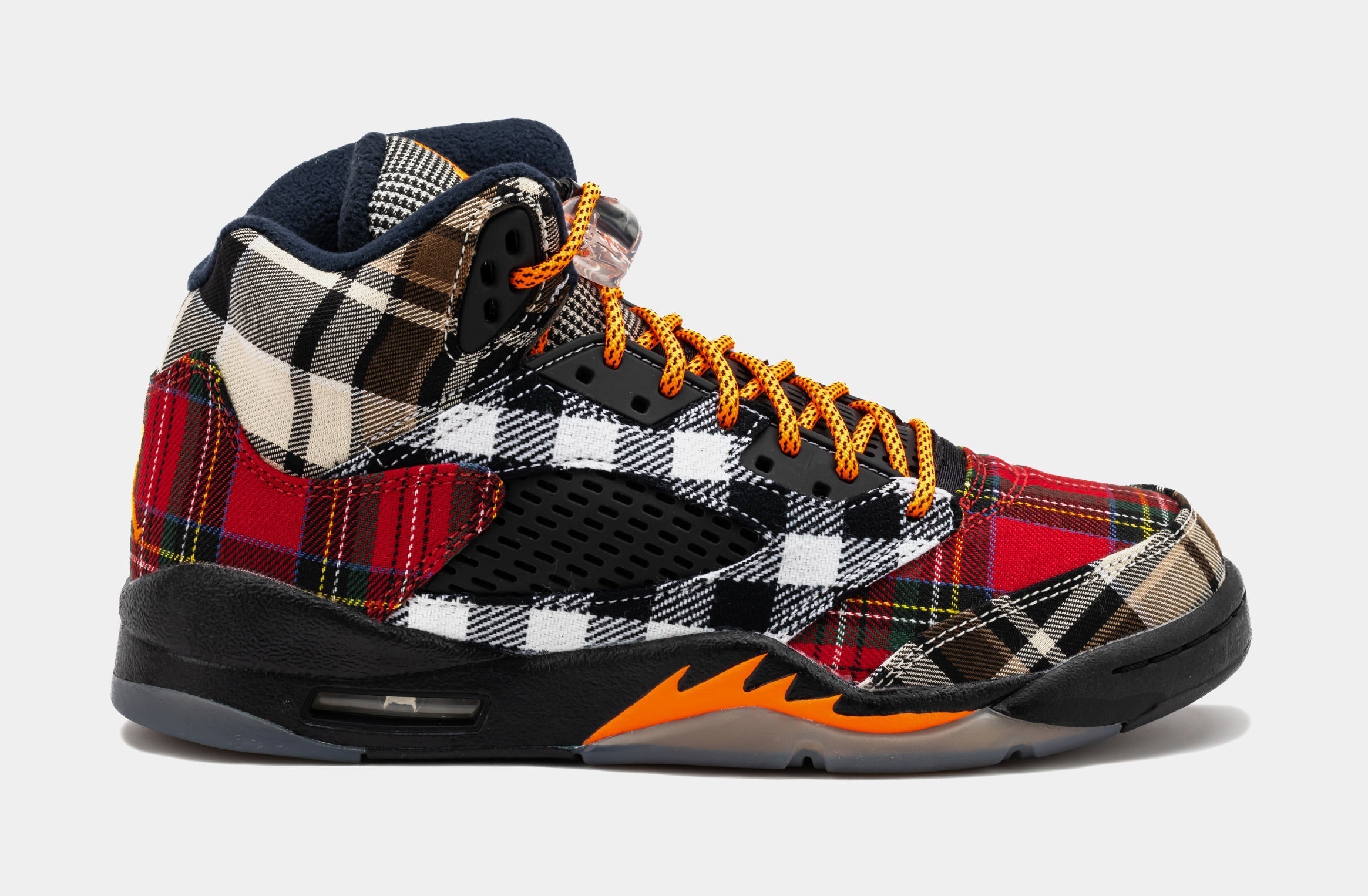 Air Jordan 5 Retro Plaid Grade School Lifestyle Shoes (Multi/Black)