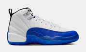 Air Jordan 12 Retro White and Game Royal Grade School Lifestyle Shoes (White/Black/Game Royal) Free Shipping