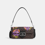 Coach Outlet Morgan Shoulder Bag In Signature Canvas With Rose Print