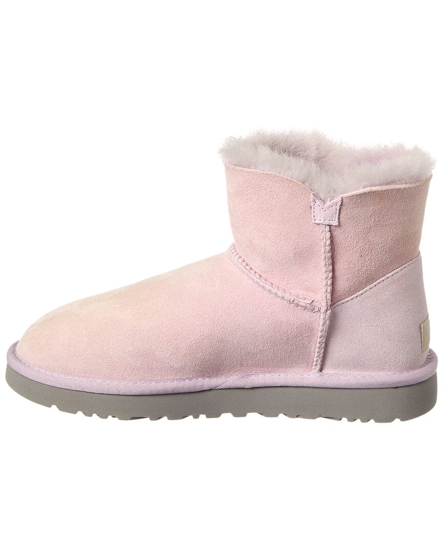 UGG Mini Bailey Button Suede & Shearling Boot