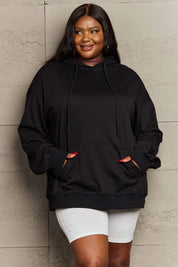 Full Size Drawstring Long Sleeve Hoodie