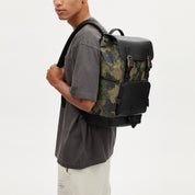 Coach Outlet Track Backpack In Signature Canvas With Camo Print