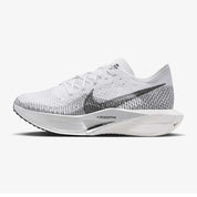 Women's Nike ZoomX Vaporfly Next% 3 Running Shoe- White/Dark Smoke Grey/Particle Grey- Regular (B)