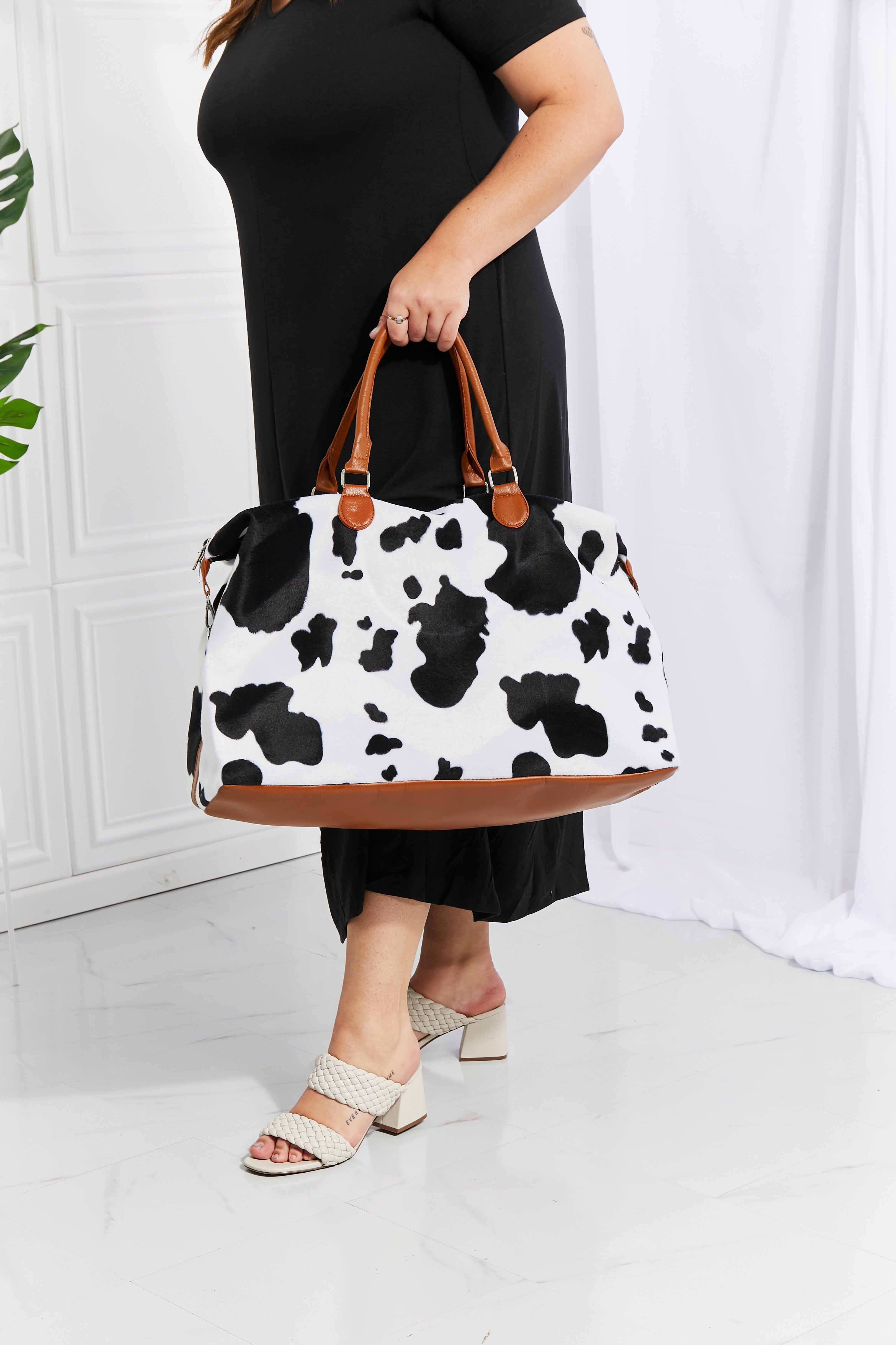 Animal Print Plush Weekender Bag