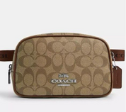 NWT Coach Pace Belt Bag Fanny Pack Sling Bag In Signature Canvas & Leather