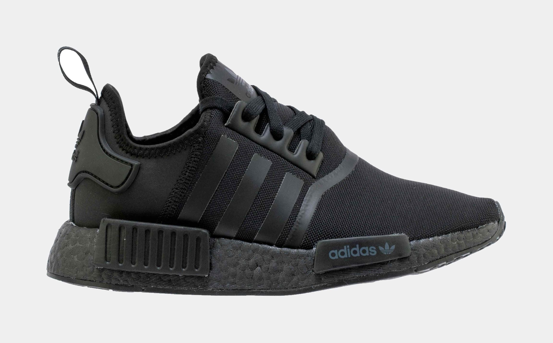 NMD R1 Triple Threat Grade School Running Shoe (Black)