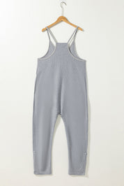 Pocketed V-Neck Spaghetti Strap Jumpsuit