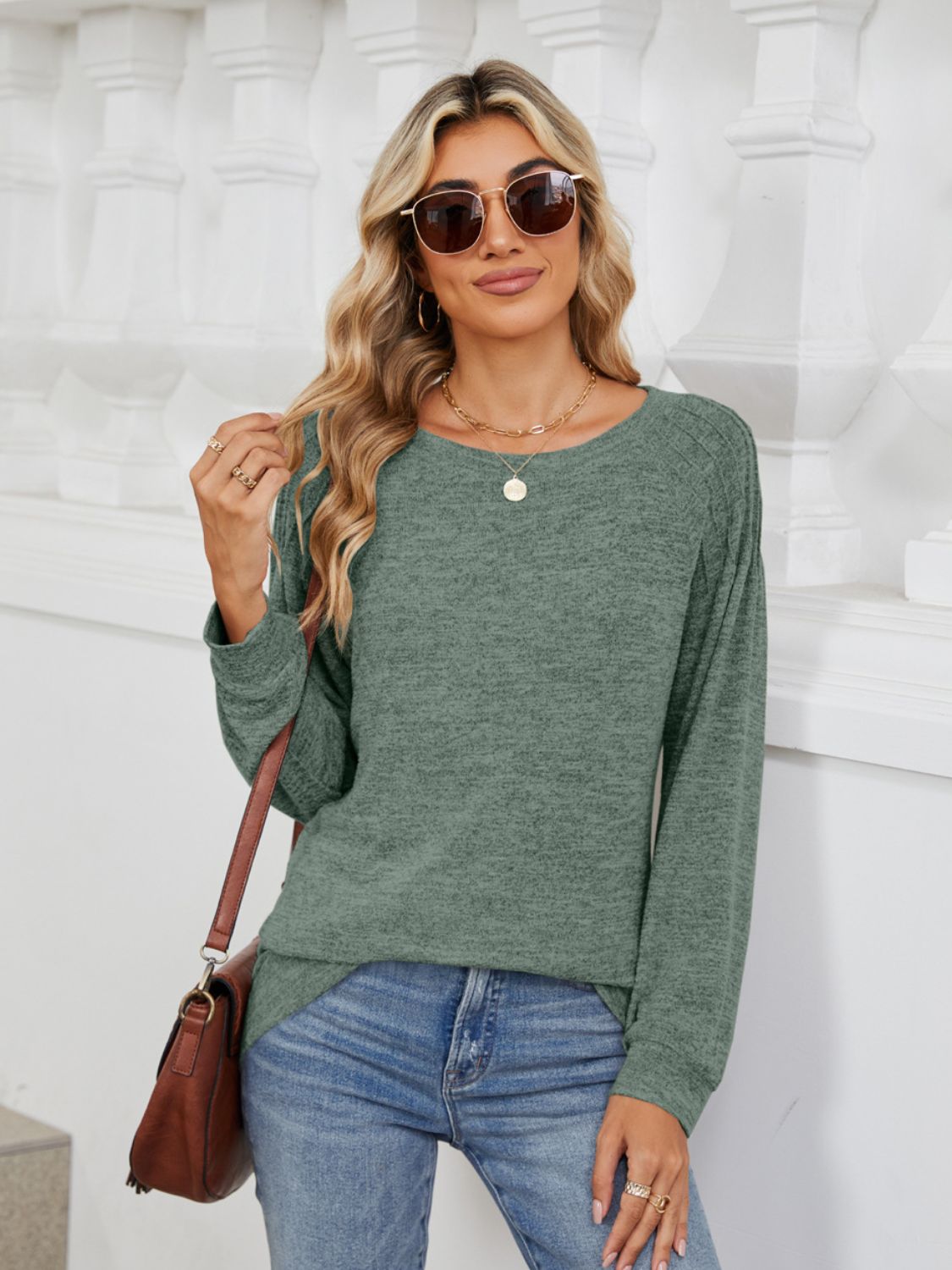 Round Neck Long Sleeve T-Shirt