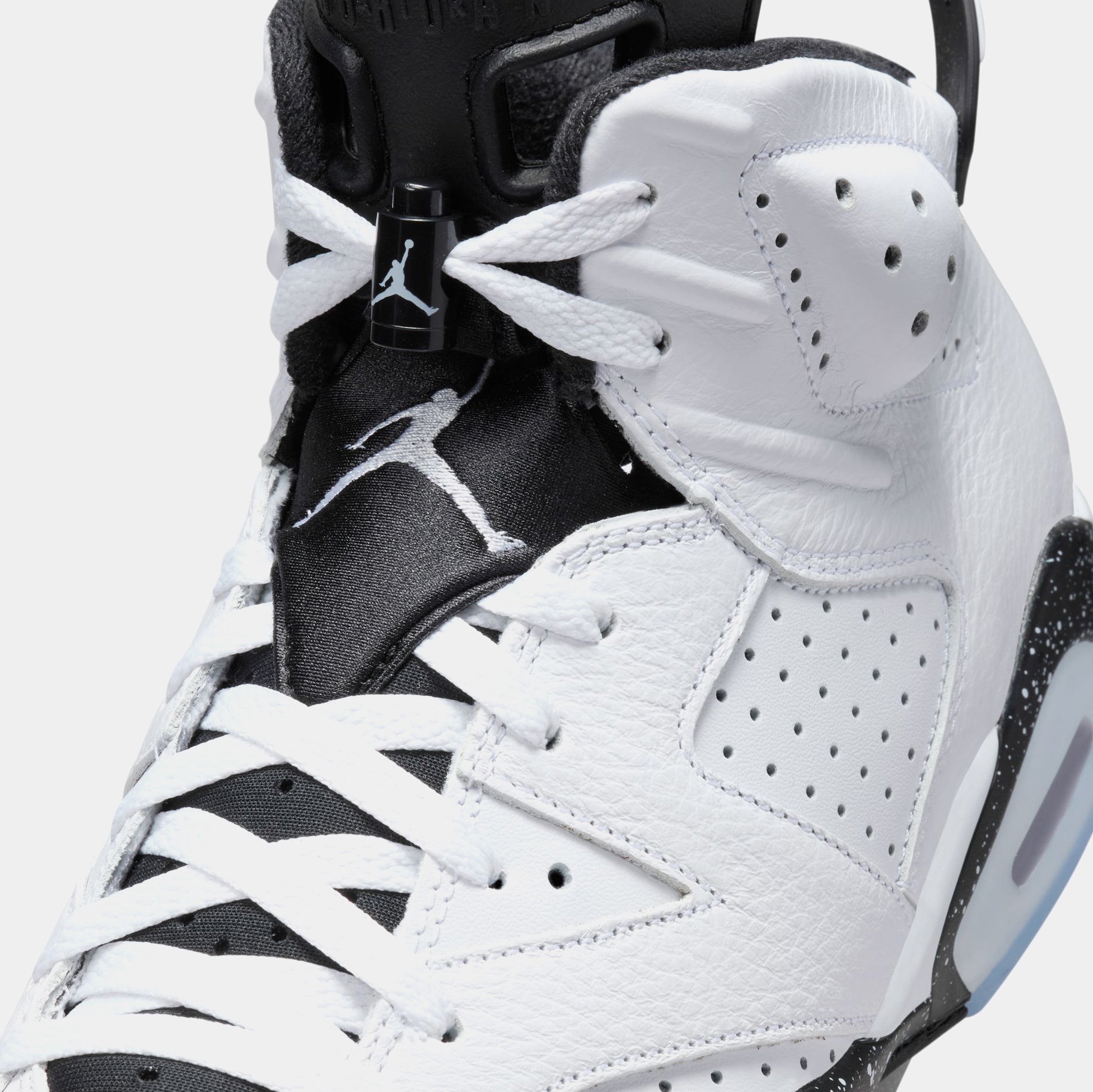 Air Jordan 6 Retro White & Black Mens Lifestyle Shoes (White/Black)