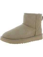 Classic Mini II Womens Suede Cold Weather Shearling Boots