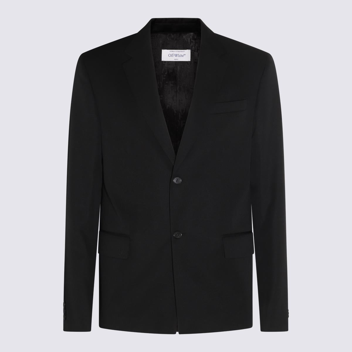 Off-White Black Wool Blazer