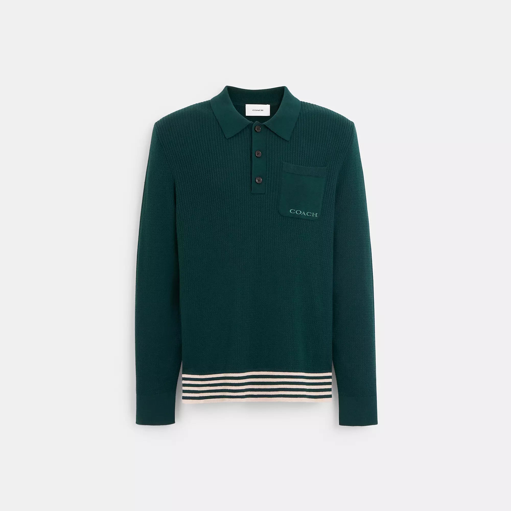 Coach Outlet Long Sleeve Knit Polo