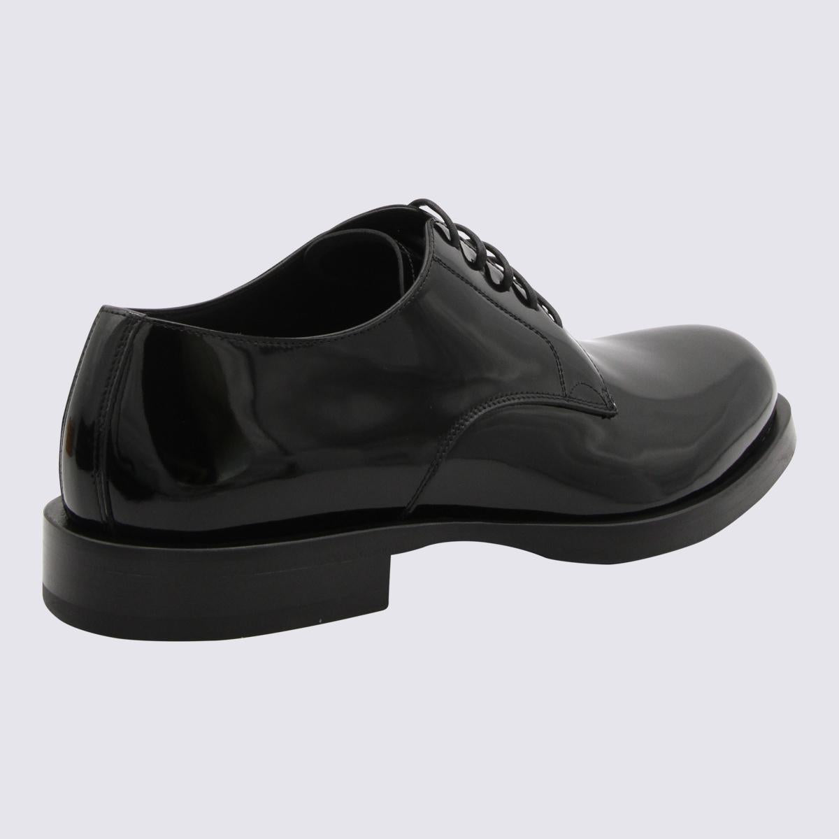 Dolce & Gabbana Black Leather Lace Up Shoes