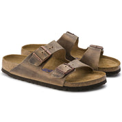 Birkenstock Arizona Soft Footbed Oiled Leather Sandal in Tobacco Brown