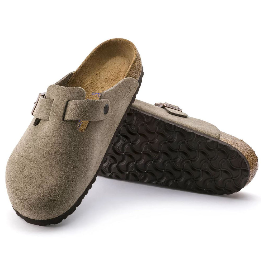 Boston Soft Footbed Taupe Suede- Regular/Wide