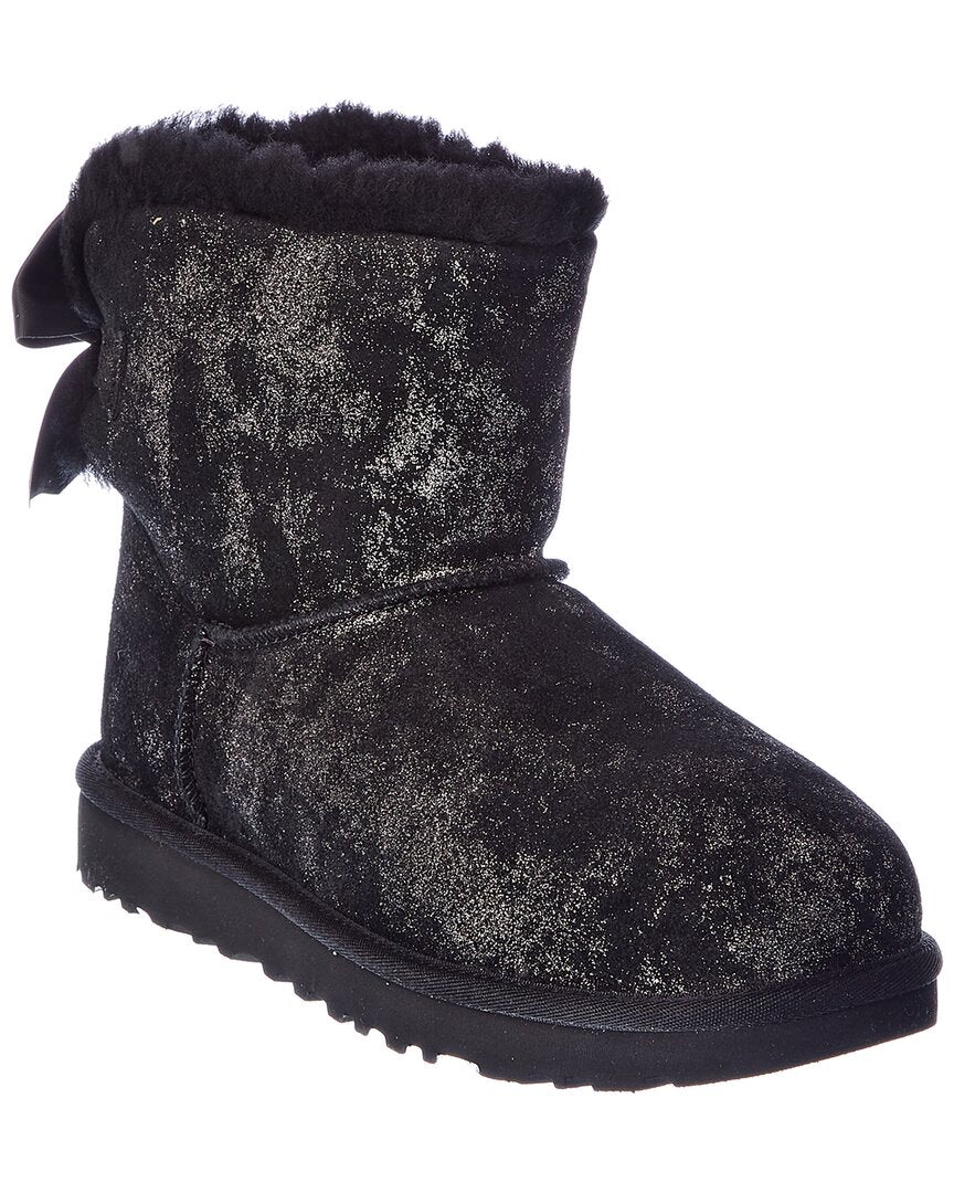 UGG Mini Bailey Bow Glimmer Suede Boot