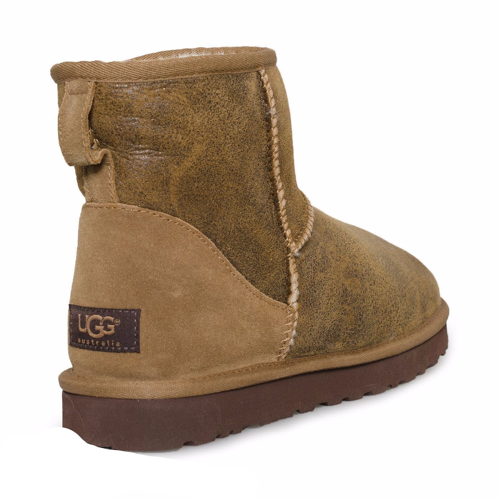 UGG Classic Mini Bomber Leather Chestnut Boots - Men's