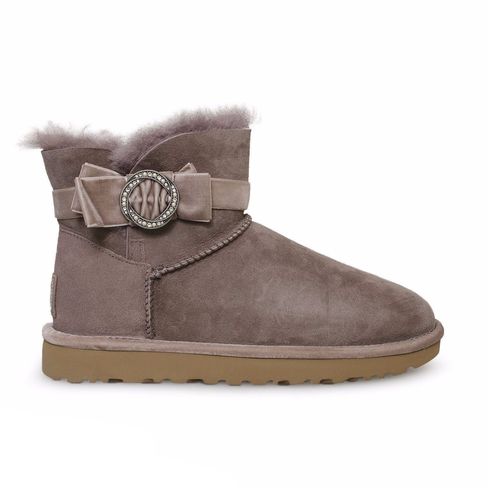 UGG Karlie Brooch Stormy Grey Boots